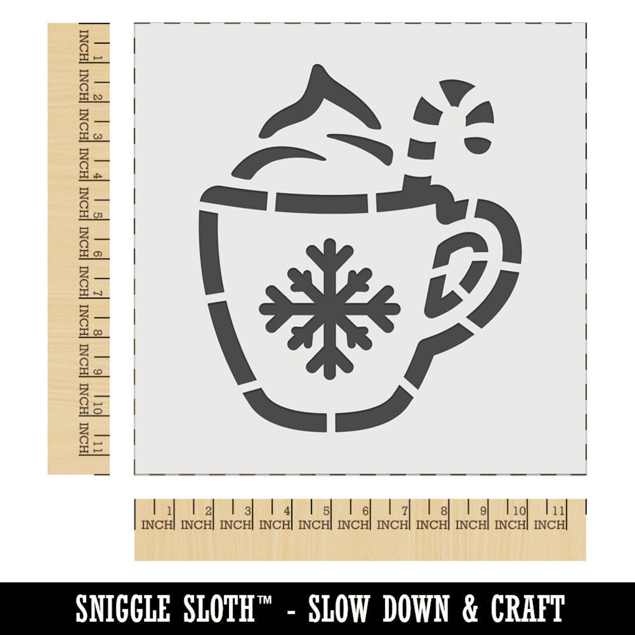 Christmas Hot Cocoa Wall Cookie DIY Craft Reusable Stencil